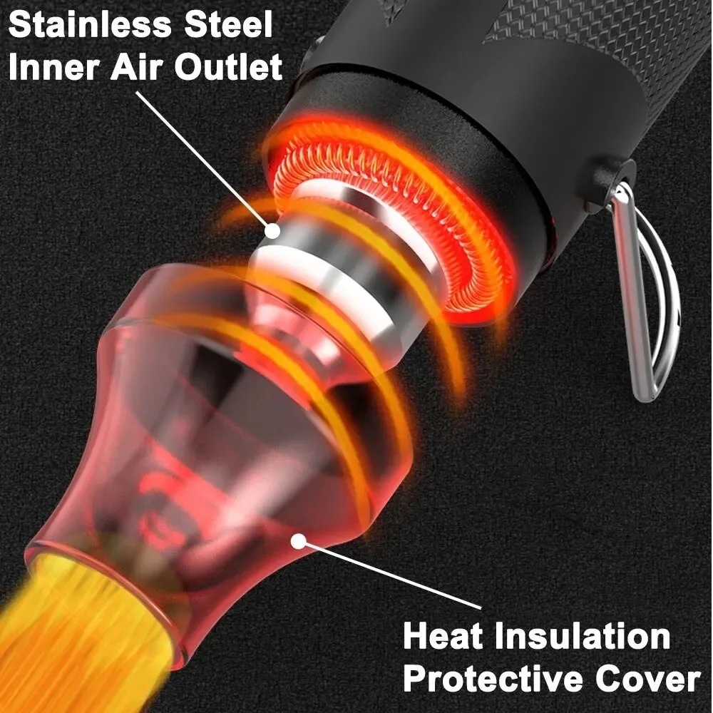 220V/110V対応、温度調節可能な小型ヒートガン。収縮チ - Heat Gun Small のレビューと価格